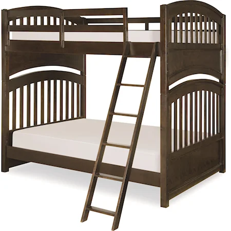 Full over Full Bunk Bed with Arched Ends